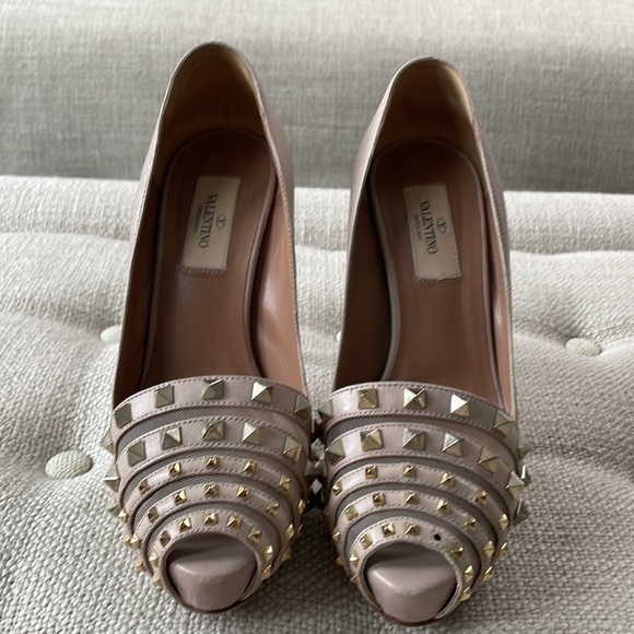 Valentino Rockstud peep toe heels - Picture 4 of 12